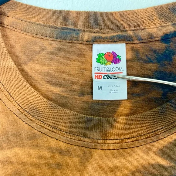 Graphic Tee, Acid Wash Tie Dye, EXPLORE the OUTDOORS, Medium 100% Cotton T-Shirt - Picture 4 of 4